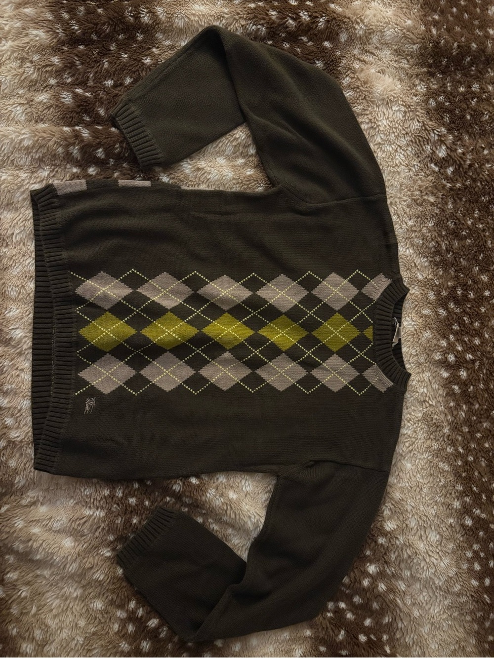 Boys Burberry Crewneck Knit Sweater.